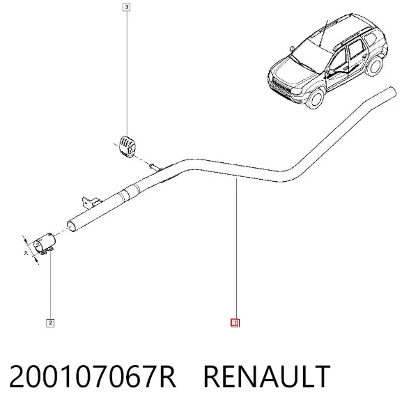 Выхлопная труба 200107067R Renault (RVI)