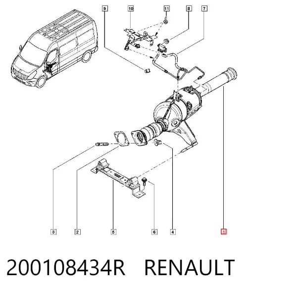 Сажевый фильтр 200108434R Renault (RVI)