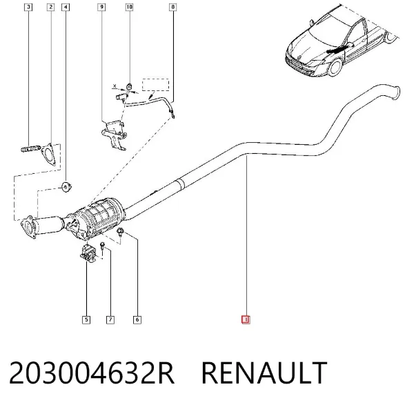 Сажевый фильтр 203004632R Renault (RVI)