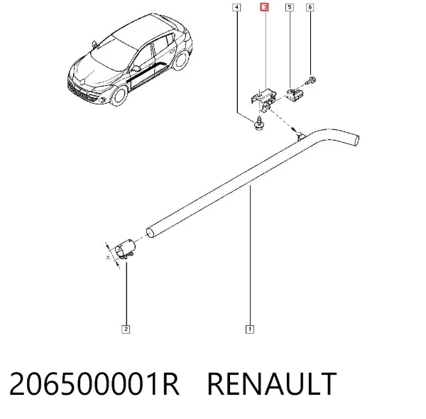Кронштейн задней подушки глушителя 206500001R Renault (RVI)