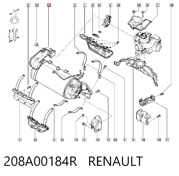 Катализатор 208A00184R Renault (RVI)
