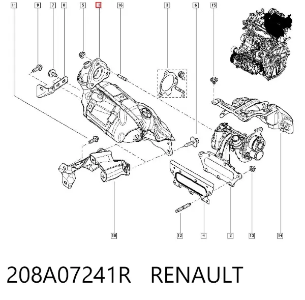 Катализатор 208A07241R Renault (RVI)