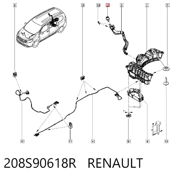 Крышка заливной горловины бака AD BLUE 208S90618R Renault (RVI)