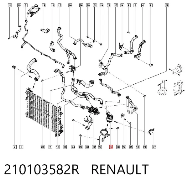 Дополнительная помпа 210103582R Renault (RVI)