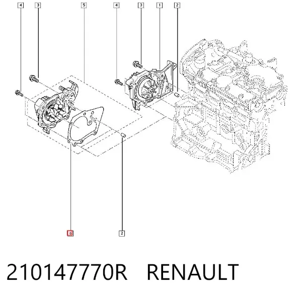 Прокладка водяной помпы 210147770R Renault (RVI)