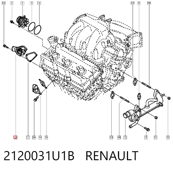 Термостат 2120031U1B Renault (RVI)