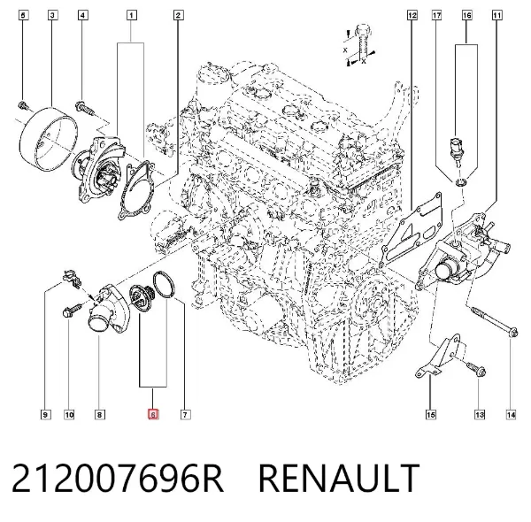 Термостат 212007696R Renault (RVI)