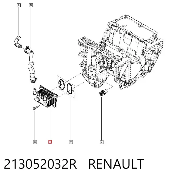 Масляный радиатор 213052032R Renault (RVI)