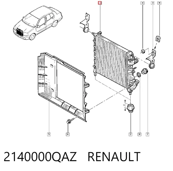 Радиатор 2140000QAZ Renault (RVI)
