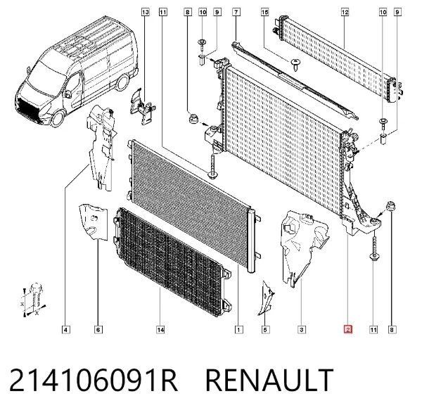 Радиатор 214106091R Renault (RVI)