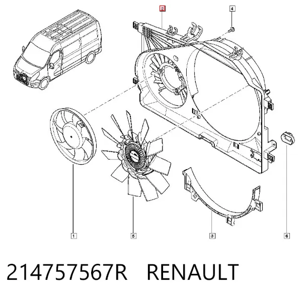 Диффузор радиатора 214757567R Renault (RVI)
