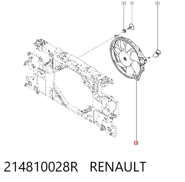 Электровентилятор охлаждения 214810028R Renault (RVI)