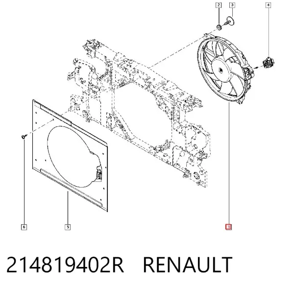 Электровентилятор охлаждения 214819402R Renault (RVI)