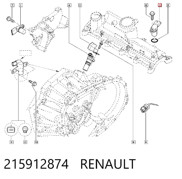 Датчик распредвала 215912874 Renault (RVI)