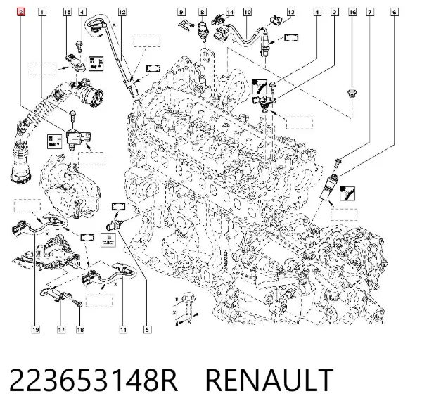 Датчик абсолютного давления 223653148R Renault (RVI)