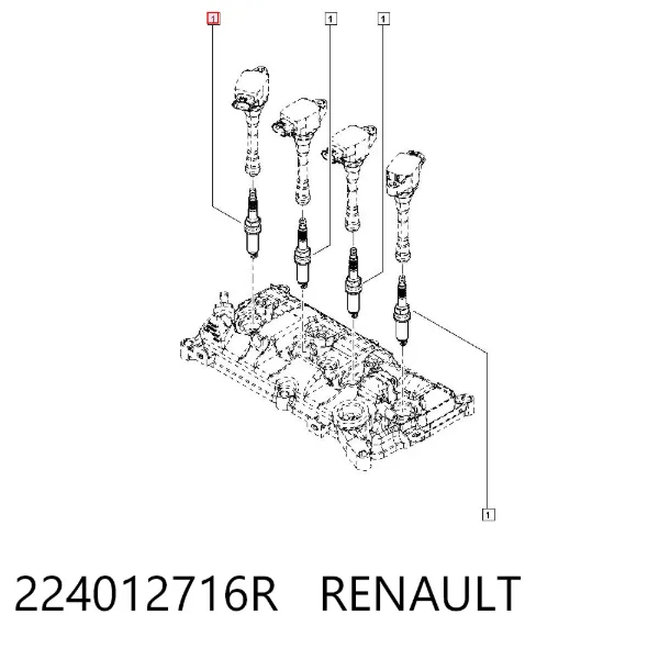 Свечи зажигания 224012716R Renault (RVI)