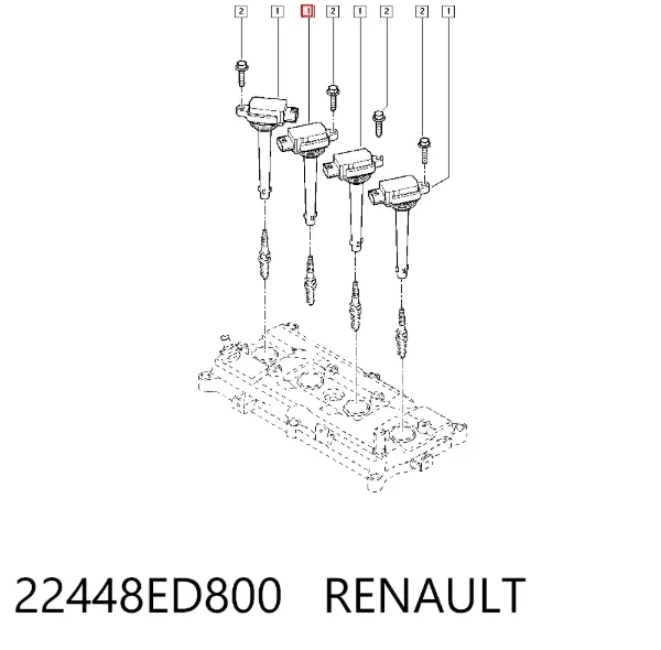 Катушка зажигания 22448ED800 Renault (RVI)