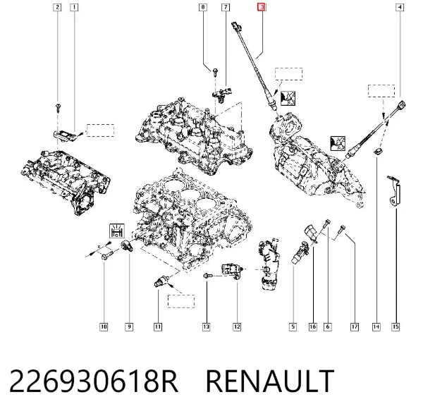 Датчик кислорода до катализатора 226930618R Renault (RVI)