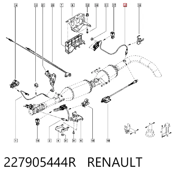 Датчик оксидов азота NOX 227905444R Renault (RVI)