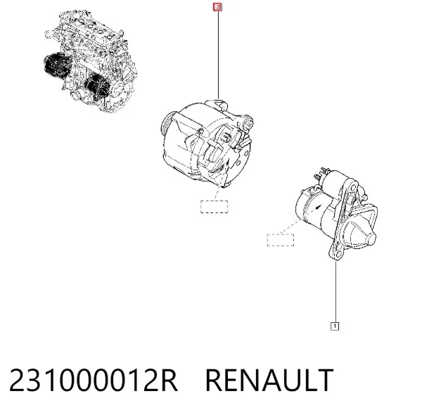 Генератор 231000012R Renault (RVI)