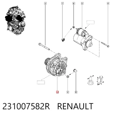 Генератор RENAULT 231007582R