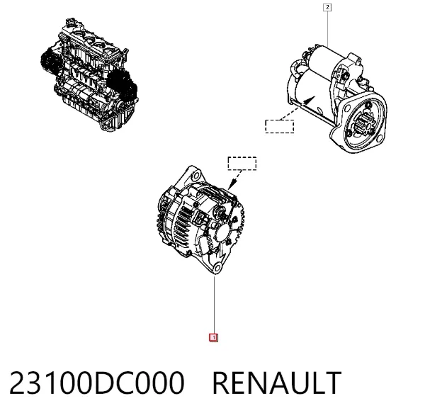 Генератор 23100DC000 Renault (RVI)