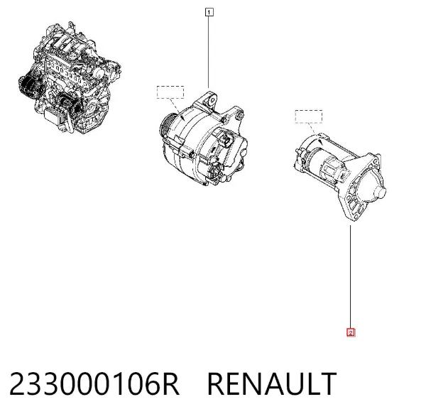 Стартер 233000106R Renault (RVI)