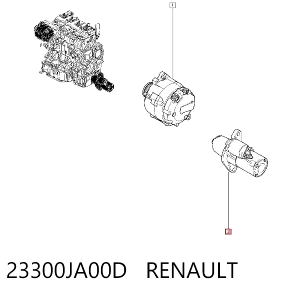 Стартер 23300JA00D Renault (RVI)