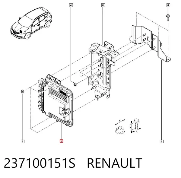 Блок управления двигателем 237100151S Renault (RVI)