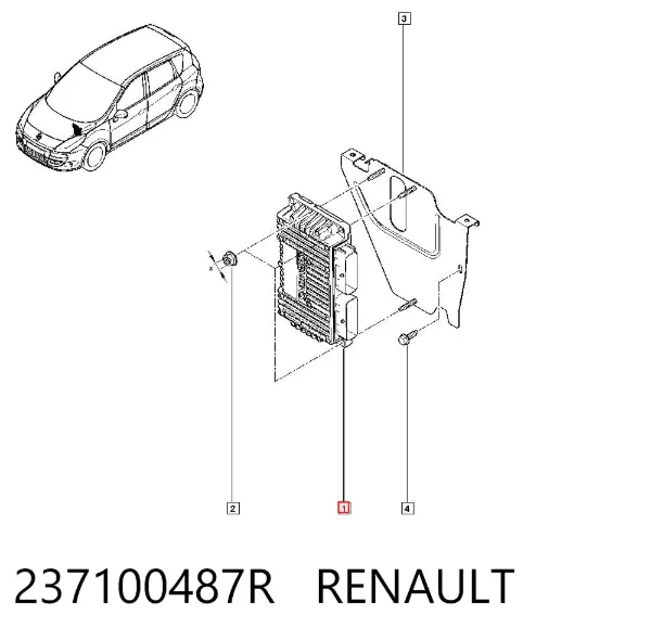 Блок управления двигателем 237100487R Renault (RVI)