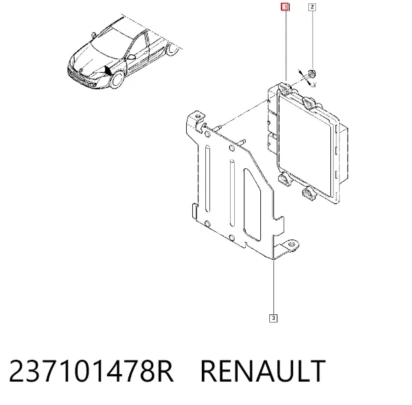 Блок управления двигателем 237101478R Renault (RVI)