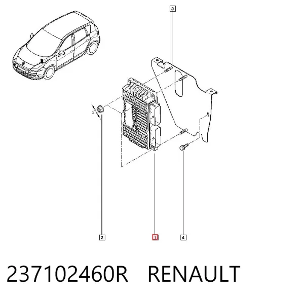 Блок управления двигателем 237102460R Renault (RVI)