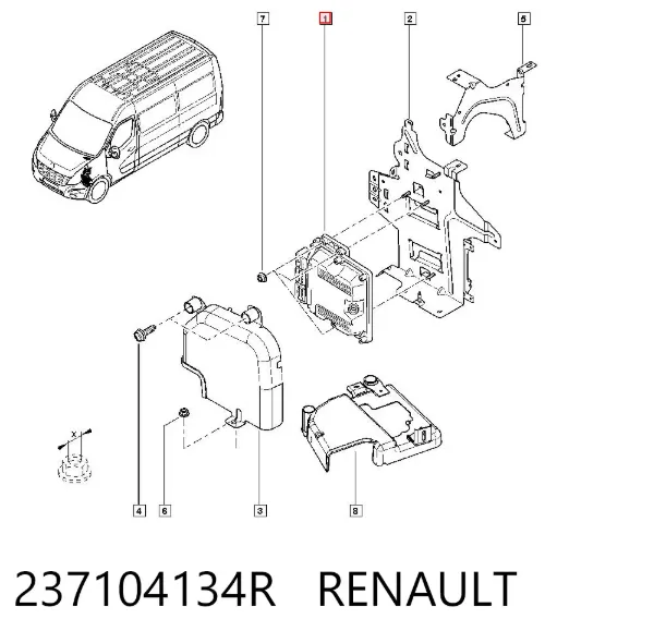 Блок управления двигателем 237104134R Renault (RVI)