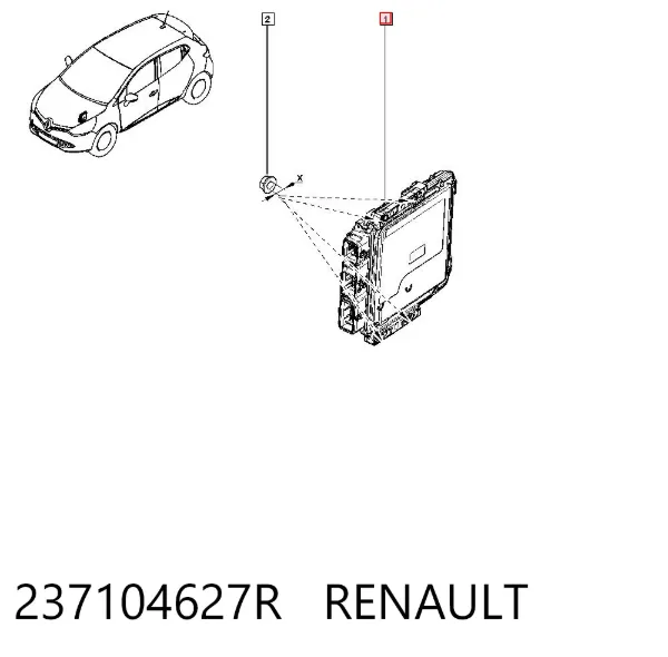 Блок управления двигателем 237104627R Renault (RVI)