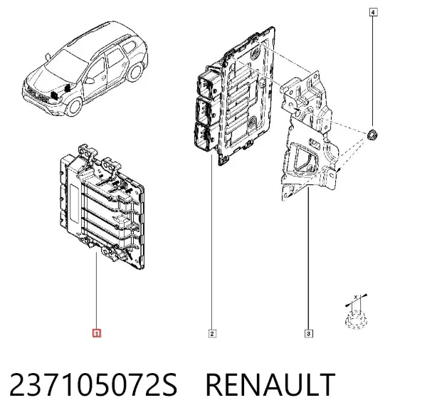 Блок управления двигателем 237105072S Renault (RVI)