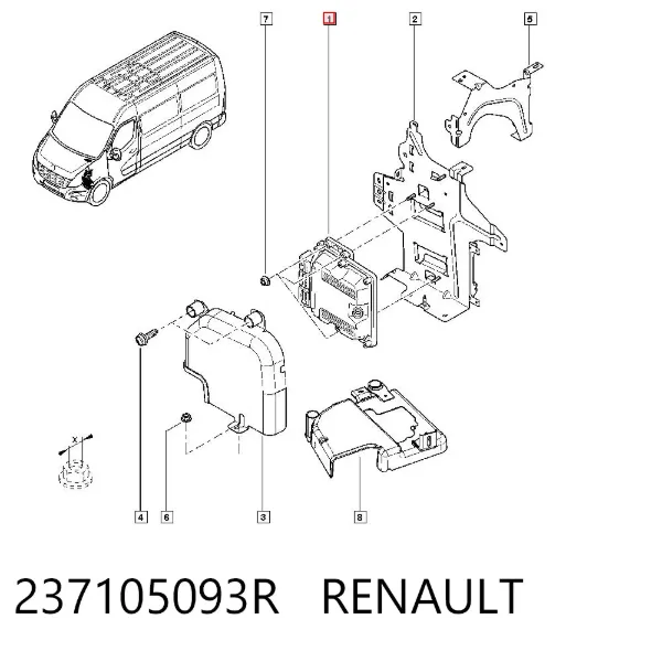 Блок управления двигателем 237105093R Renault (RVI)