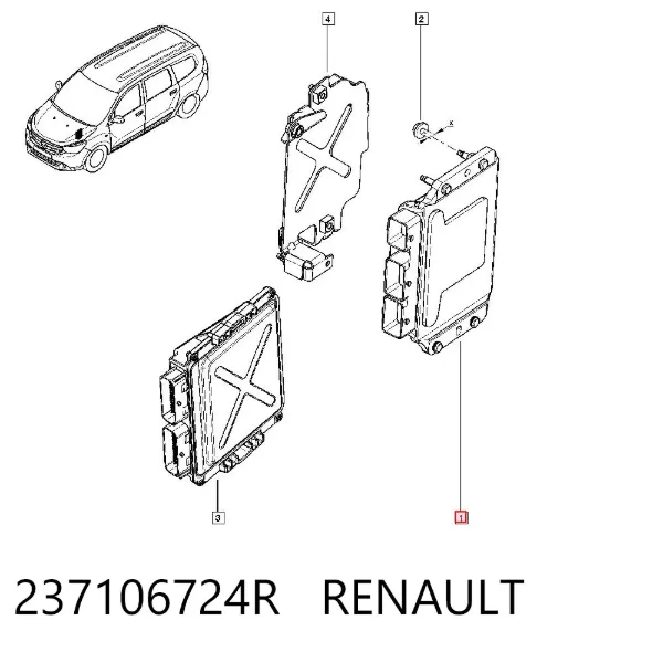 Блок управления двигателем 237106724R Renault (RVI)