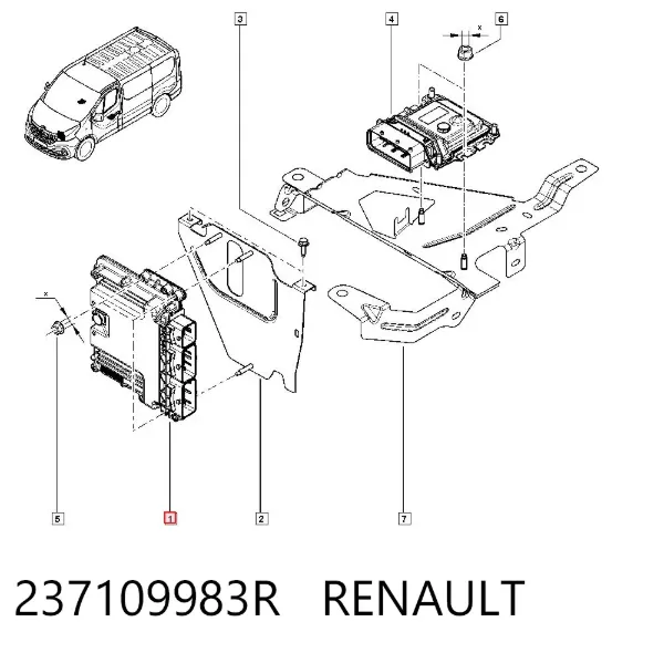Блок управления двигателем 237109983R Renault (RVI)
