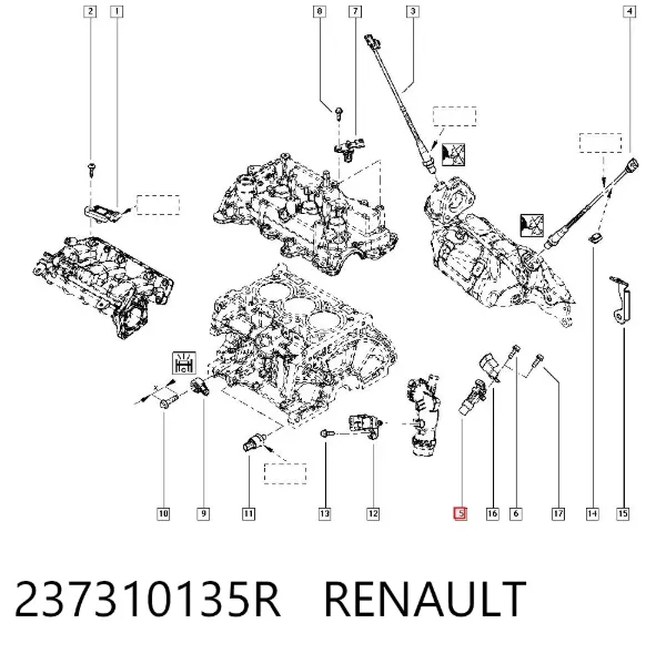 Датчик коленвала 237310135R Renault (RVI)