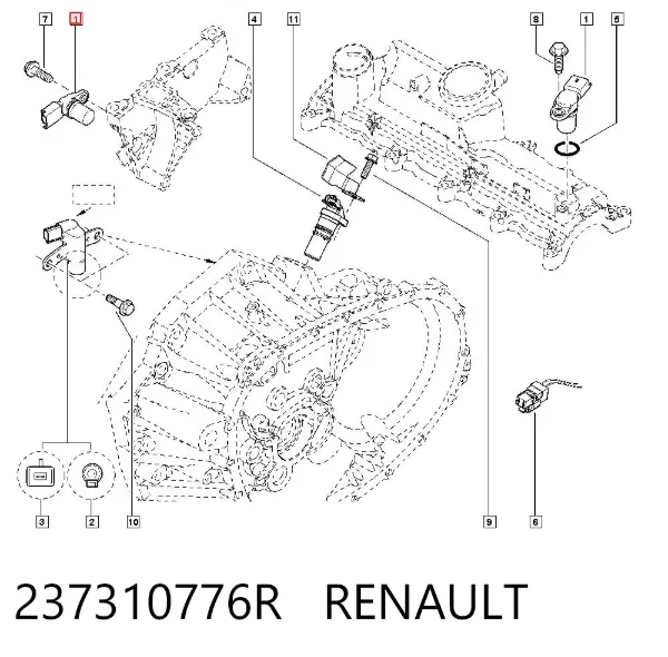 Датчик распредвала 237310776R Renault (RVI)