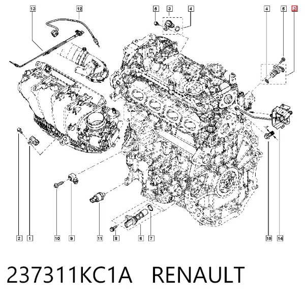 Датчик распредвала 237311KC1A Renault (RVI)