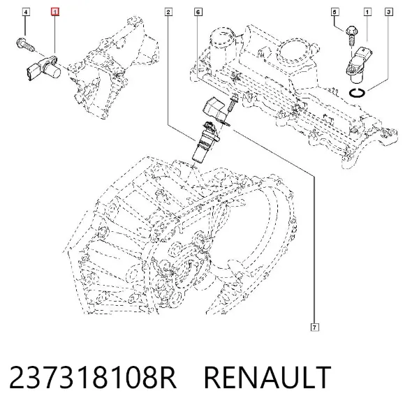 Датчик распредвала 237318108R Renault (RVI)