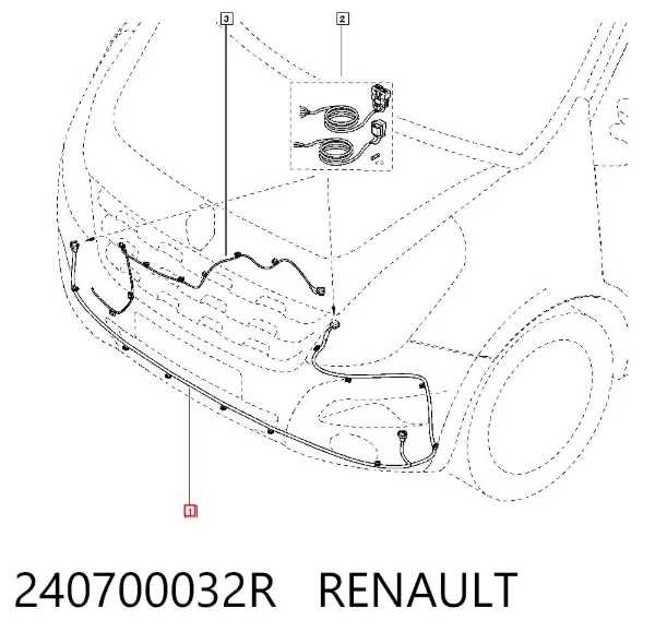 Проводка передних противотуманных фар 240700032R Renault (RVI)