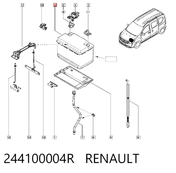 Аккумулятор 244100004R Renault (RVI)