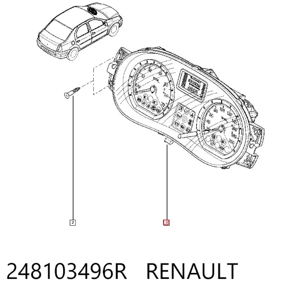 Панель приборов 248103496R Renault (RVI)