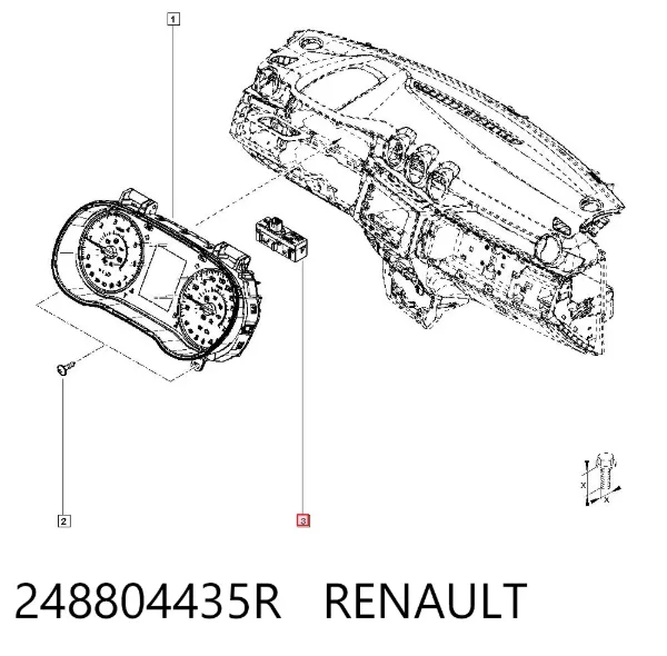 Панель приборов 248804435R Renault (RVI)