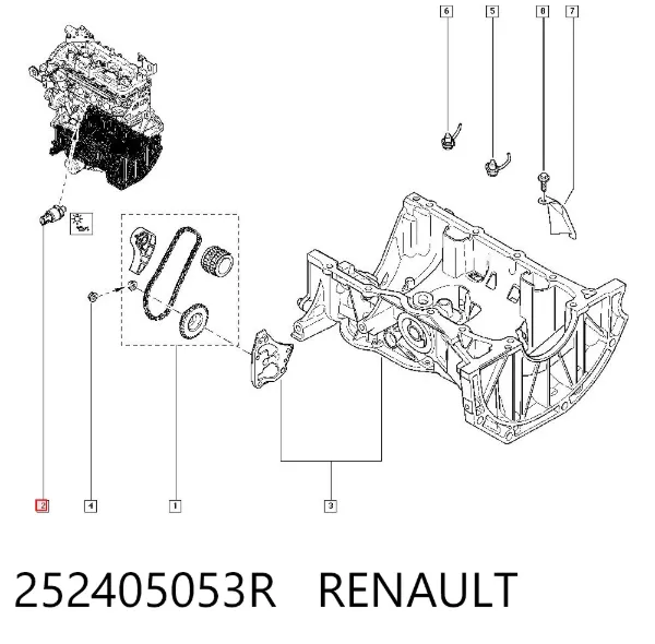 Датчик давления масла 252405053R Renault (RVI)