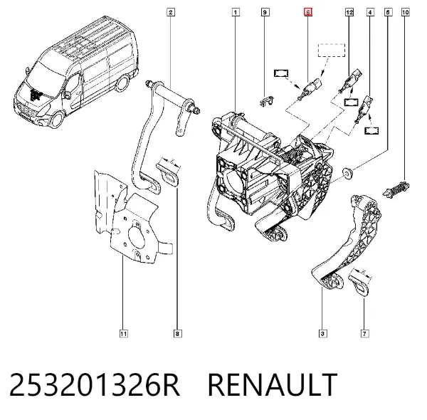 Датчик стоп сигнала 253201326R Renault (RVI)