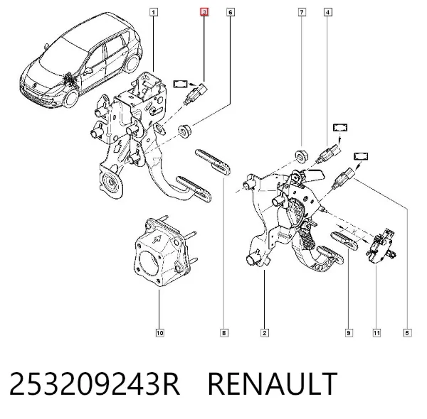 Датчик стоп сигнала 253209243R Renault (RVI)