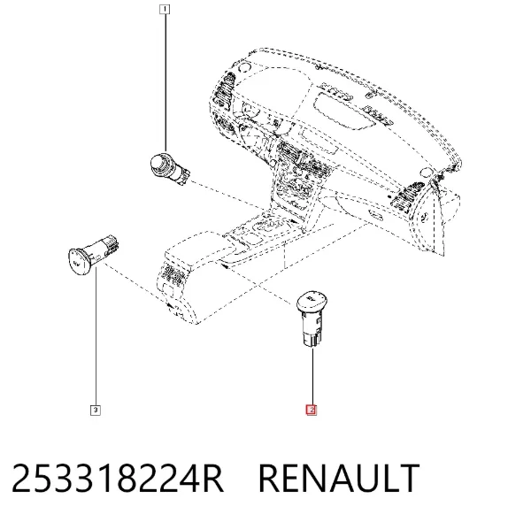 Гнездо (розетка) прикуривателя 253318224R Renault (RVI)